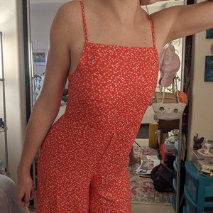 Wild Fable Red Floral Jumpsuit
